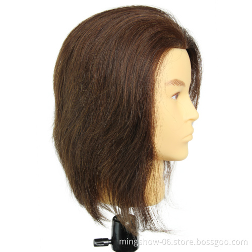 Cheap human hair salon hairdressing training head male mannequin heads with human hair for braiding